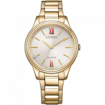 CITIZEN 星辰 光動能大三針時尚女錶 EM0418-81X