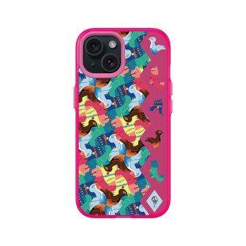 iPhone 15 Clear 粉漾桃 - MITSUME - Colorful animals