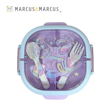 MARCUS＆MARCUS　兒童手提不鏽鋼雙層餐盒組-紫_廠商直送