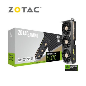 ZOTAC 索泰 GAMING GeForce RTX 5070 SOLID OC 顯示卡+美光 PRO D5 16G*2 6000 超頻(雙通)黑