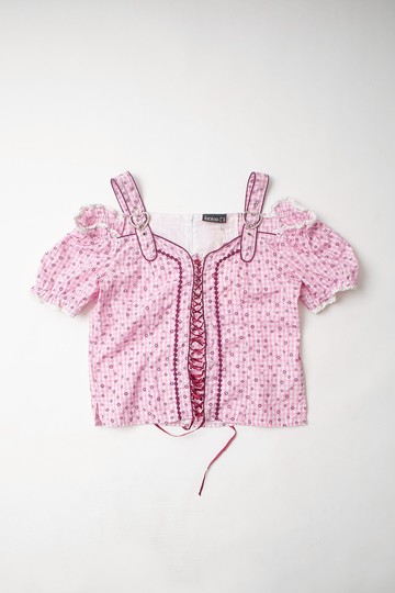 提洛爾馬甲上衣.Vintage Tyrolean Corset【初戀販賣所】G805