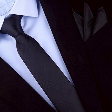 獵尚韓版黑色領帶帥氣格子學生領帶拉鏈款商務正裝襯衫領帶手打款
