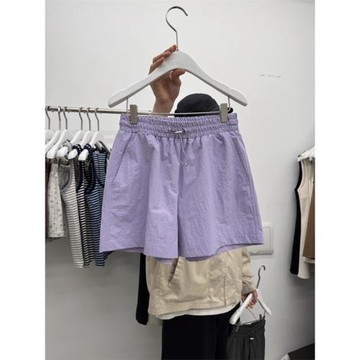 韓國東大門2025春夏新款時尚百搭抽繩松緊腰運動短褲女寬松休閑褲