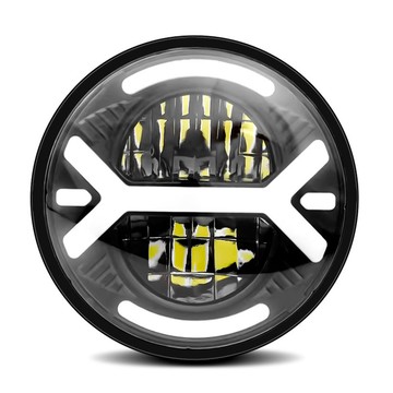 Winn LED 摩托車頭燈,5-3/4 5.75 英寸 IP67 防水汽車頭燈,帶 DRL/轉向信號/近光燈/遠光燈
