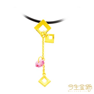 今生金飾 晨露風雅黃金墜子 送項鍊