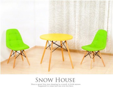 X536-01/02 S5造型圓桌(黃色)/洽談桌/餐桌/茶几/咖啡桌(不含椅子) 雪之屋高雄門市