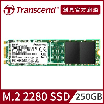 Transcend 創見 MTS825S 250GB M.2 2280 SATA Ⅲ SSD固態硬碟 (TS250GMTS825S)
