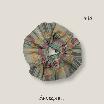 Baetopia | 浮花空氣感系列 • 芳草檸檬蕾絲手作髮圈