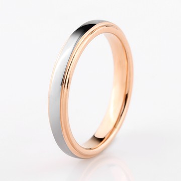 雙色素面戒指-特細．鎢鋼｜客製刻字《ATeenPOP》 AA22008