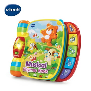 【Vtech】音樂啟蒙學習翻翻書(小熊)(橘)
