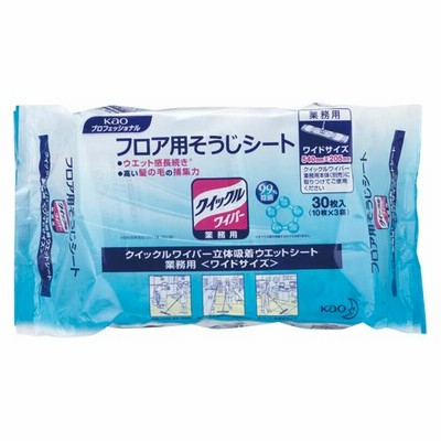 花王 商品コード:KKI0801 クイックルワイパー立体吸着ウェットシート 業務用(30枚入)