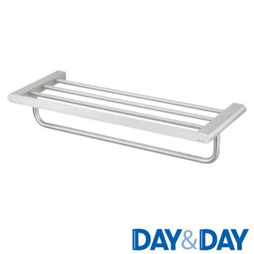 DAY&DAY 輕奢簡約 不鏽鋼多功能毛巾置物架 啞光銀