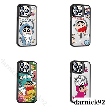 蠟筆小新鏡頭支架殼iphone 16 Pro Max手機殼蘋果17 12 13 14 15pro max磁吸無線充保護殼