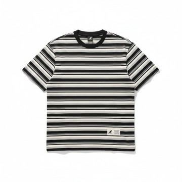 KANGOL KANGOL 短T 黑白 落肩 個性 仿洗 條紋T 短袖 中性 6625101820