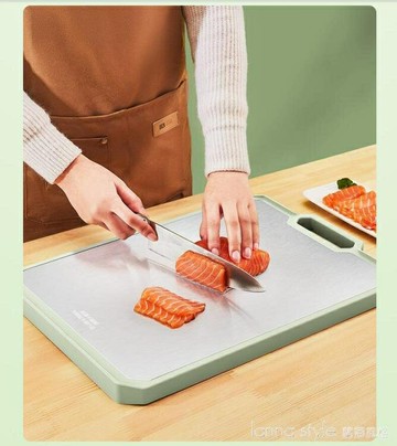 菜板抗菌防霉家用雙面不銹鋼切菜水果砧板廚房加厚案板刀板切菜板