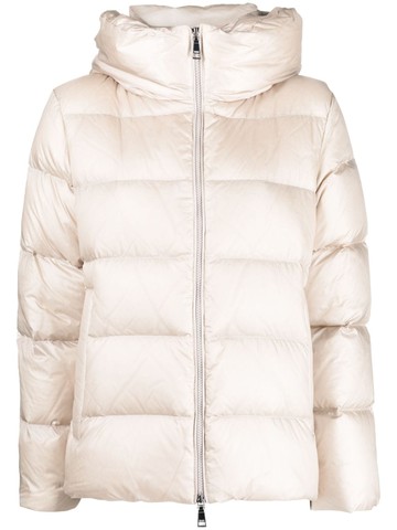 Seventy - hooded feather-down puffer jacket - women - Polyamide/Polyamide/Feather Down - 40 - Neutrals