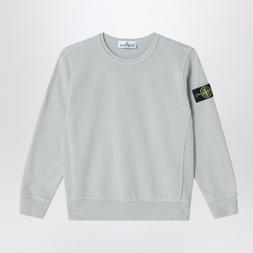 Pearl grey cotton crewneck sweatshirt