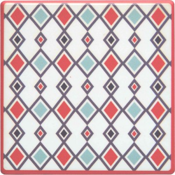 《KitchenCraft》石陶杯墊-幾何菱形-