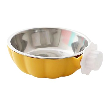 蕉蕉購物 懸掛式寵物南瓜碗  黃色  1個