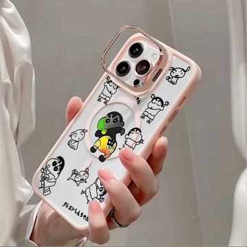 漸變滿屏小新 磁吸無線充 iPhone 13 Pro Max 12 蘋果 11 pro i11 護鏡支架 保護殼 手機殼