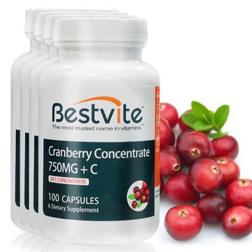 即期品【Bestvite】必賜力高濃縮蔓越莓膠囊4瓶組(100顆/瓶) 效期2026/05/31
