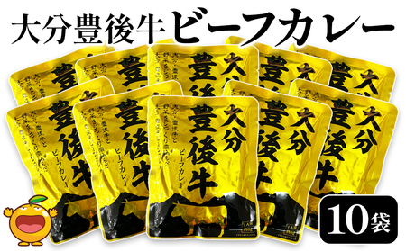 大分豊後牛ビーフカレー 10袋セット レトルト カレー ビーフ レトルト食品 和牛カレー お惣菜 大分県産 九州産 津久見市 国産 熨斗対応可