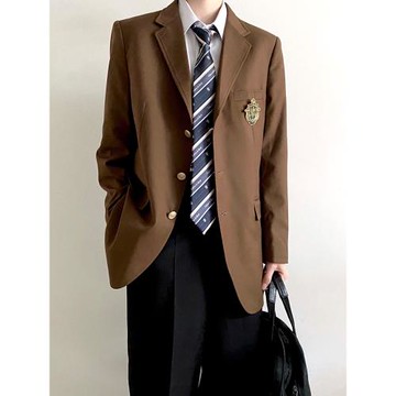 dk男生制服西服上衣痞帥oversize西裝日系外套休閑套裝復古學院風