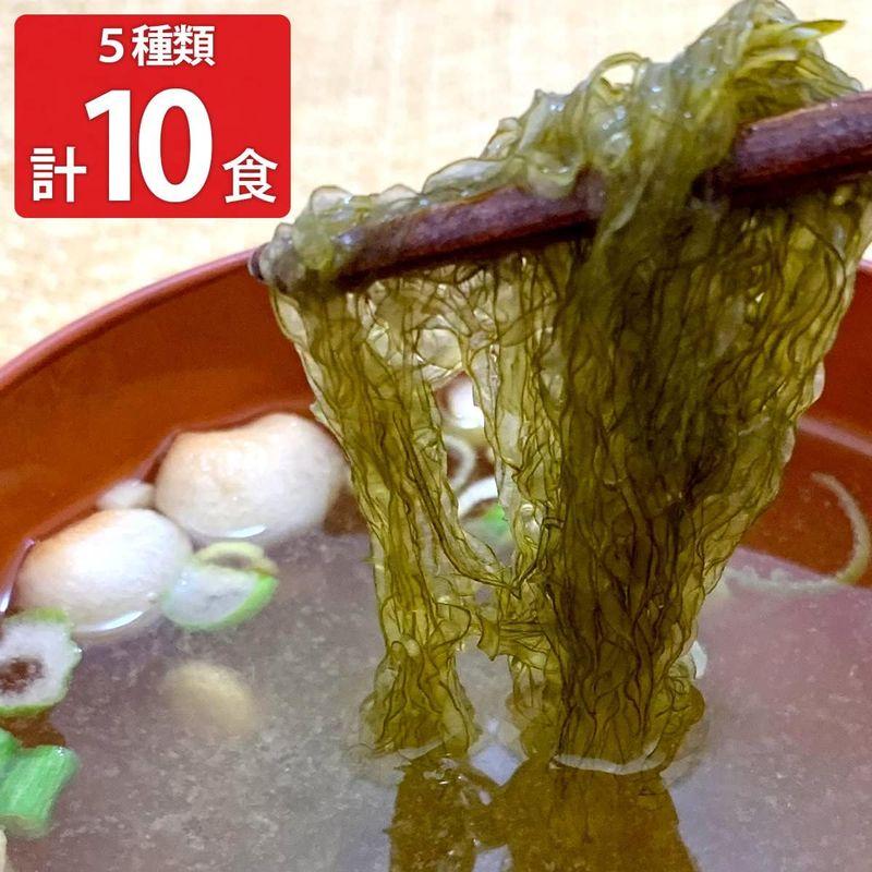 三陸わかめ屋 MISO SOUP とろろ汁 めかぶ汁 まつも汁 わかめ汁 ふのり汁 各2 味噌汁