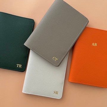 客製化皮革護照夾 (Epsom 皮革)