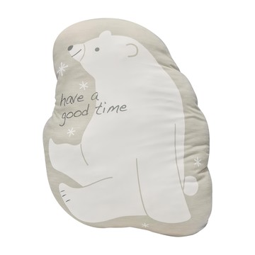 萌布朗 涼感系安心睡抱枕  55 x 35 x 15cm  北極熊 灰色