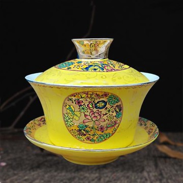 寧夏蓋碗400-500ml三才碗八寶茶蓋碗大號特大三泡臺泡茶蓋碗大碼