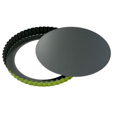 TIGER CROWN 分離式蛋撻模 日本製 22cm 易脫模  綠色  1個