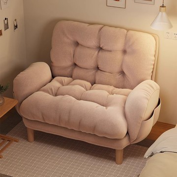 懶人沙發舒服久坐可躺睡臥室陽臺網紅小沙發單雙人出租房布藝座椅 c8142