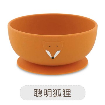 動物造型矽膠吸盤碗-聰明狐狸-Trixie
