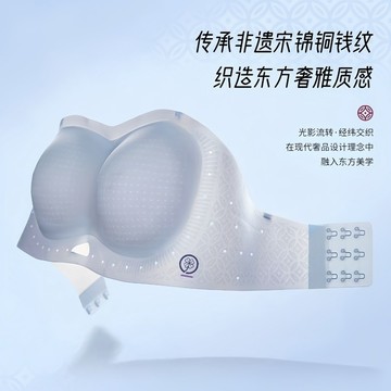 涼感隱形粉底液無肩帶內衣女聚攏收副乳防滑抹胸軟支撐無痕文胸罩