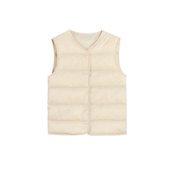 GIORDANO 童裝防潑水輕羽絨背心 - 17 泡沫卡其