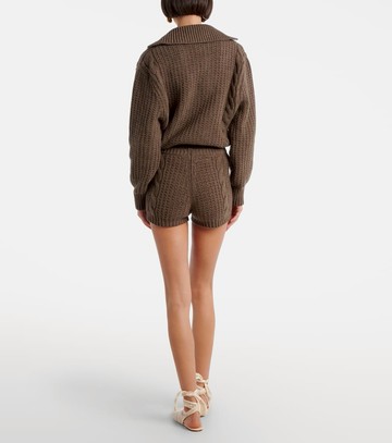 Magda Butrym Cable-knit cashmere shorts