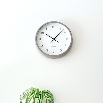 KATOMOKU muku clock 13 灰色的 (km-104GR)  掛鐘 日本製造