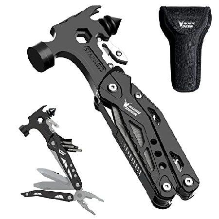 Upgraded Hammer Multitool Gift for Men Dad,16-in-1 Portable Multi Tool Pliers Survival Camping Gear,Cool Gadgets for Hiking Outdoor,Christmas Stocking