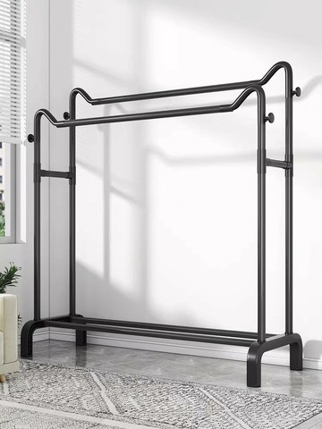 晾衣架落地臥室內家用陽臺晾衣杆簡易掛衣架出租屋衣架掛杆置物架