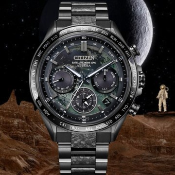 CITIZEN星辰 韋禮安廣告款 限量闇月 鈦GPS衛星對時 光動能計時腕錶 CC4065-61Y