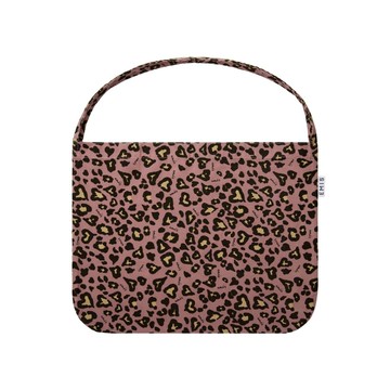 韓國 emis CORDUROY LEOPARD ECO BAG 韓國製 燈芯絨豹紋托特包 粉紅色PINK