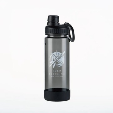 健身工廠x我獨自升級聯名-運動水壺/碳黑_Tritan材質 700ml 底部矽膠套防摔 止滑 大容量 水杯 水壺