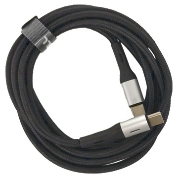 POLYWELL 寶利威爾 Type-C To C 60W LED 編織快充線 PW15-W45-A329  2m  銀色  1條