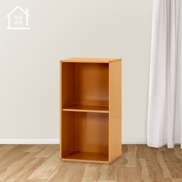 二格塑鋼置物櫃 木紋色置物收納櫃 二層櫃 多功能置物櫃 防水塑鋼家具【巧沐家具】