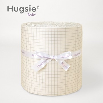 HugsieBABY防撞嬰兒床圍-格紋燕麥(300公分)★衛立兒生活館★