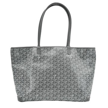 Goyard Sac Artois MM 塗層帆布拉鍊購物袋(灰)