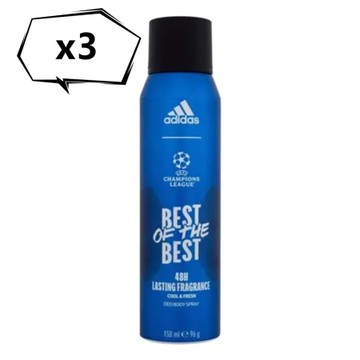 New! Adidas體香噴霧--歐足聯賽(150ml)*3
