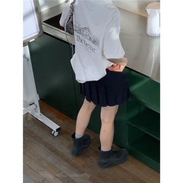 the barnnet八奶短袖T恤2023夏季后背素描新款寬松情侶款T-Shirt