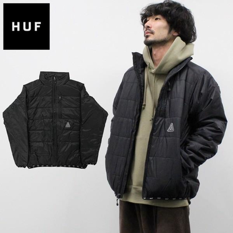 HUF ハフ GEODE PUFFY JACKET BLACK ジオードジャケット プッフィ